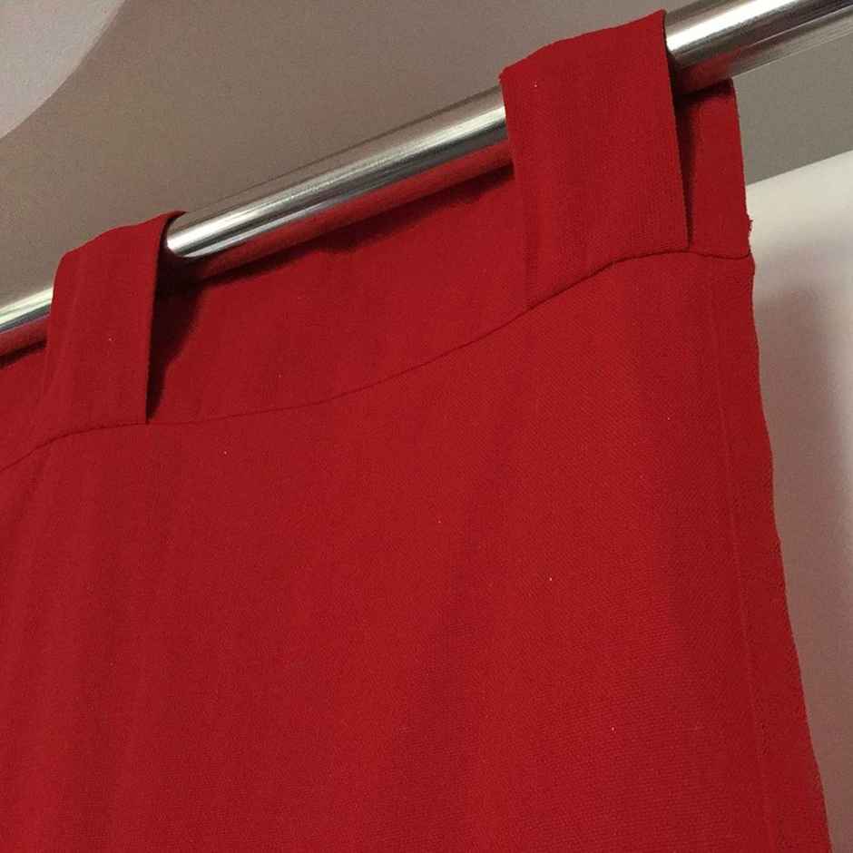 Lushomes Curtain - Red | Cotton Rod Pocket | 5 ft Long | 54 x 60 inch