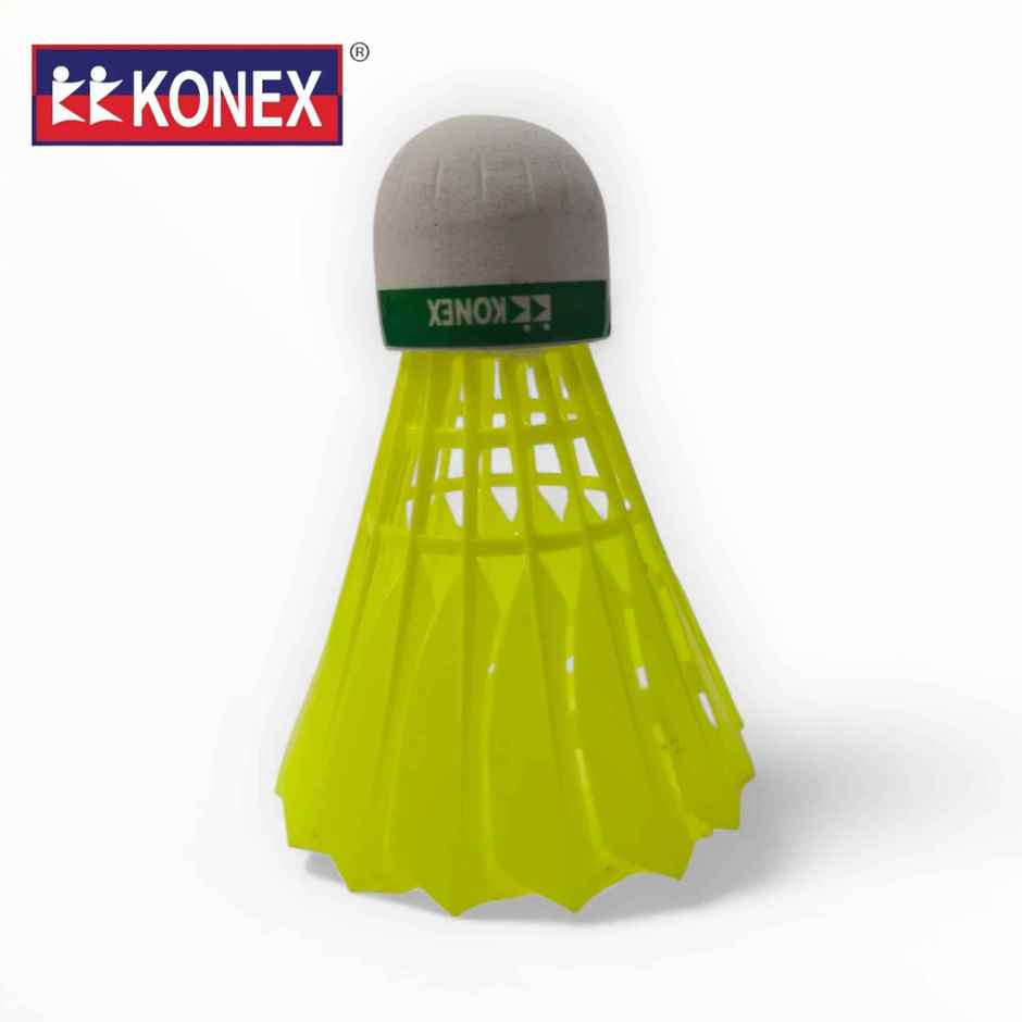 Konex 322 Nylon Shuttle Cock (Pack of 6) | Yellow