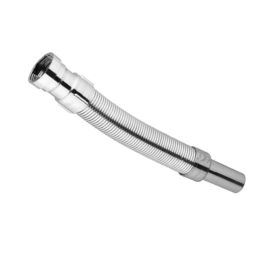 Ruhe PVC Flexible Waste Pipe with Chrome Finish (30 Inches)