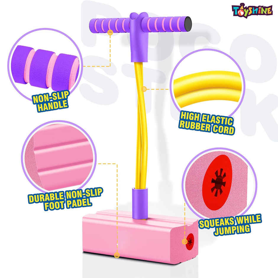 Toyshine Pink Foam Pogo Stick Jumper Toy Upto 70kg