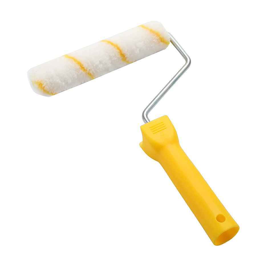 Nippon Paint 4 Inch Yellow Stripe Roller Set (1 Pc) | Ideal for Detailed Painting