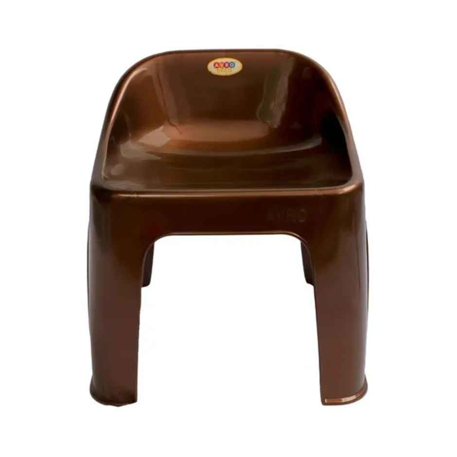Avro Furniture Rock-Small Sitting Stool with Backrest-Brown-Set of 2