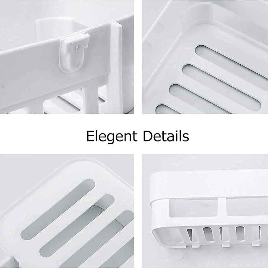 Bathroom 3Shelf + 3Soap Dish Holder | Self-Adhesive Rack for Wall