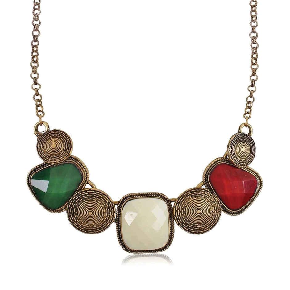 Shining Diva Fashion Necklace for Women | Multi-colour | Pi6605np