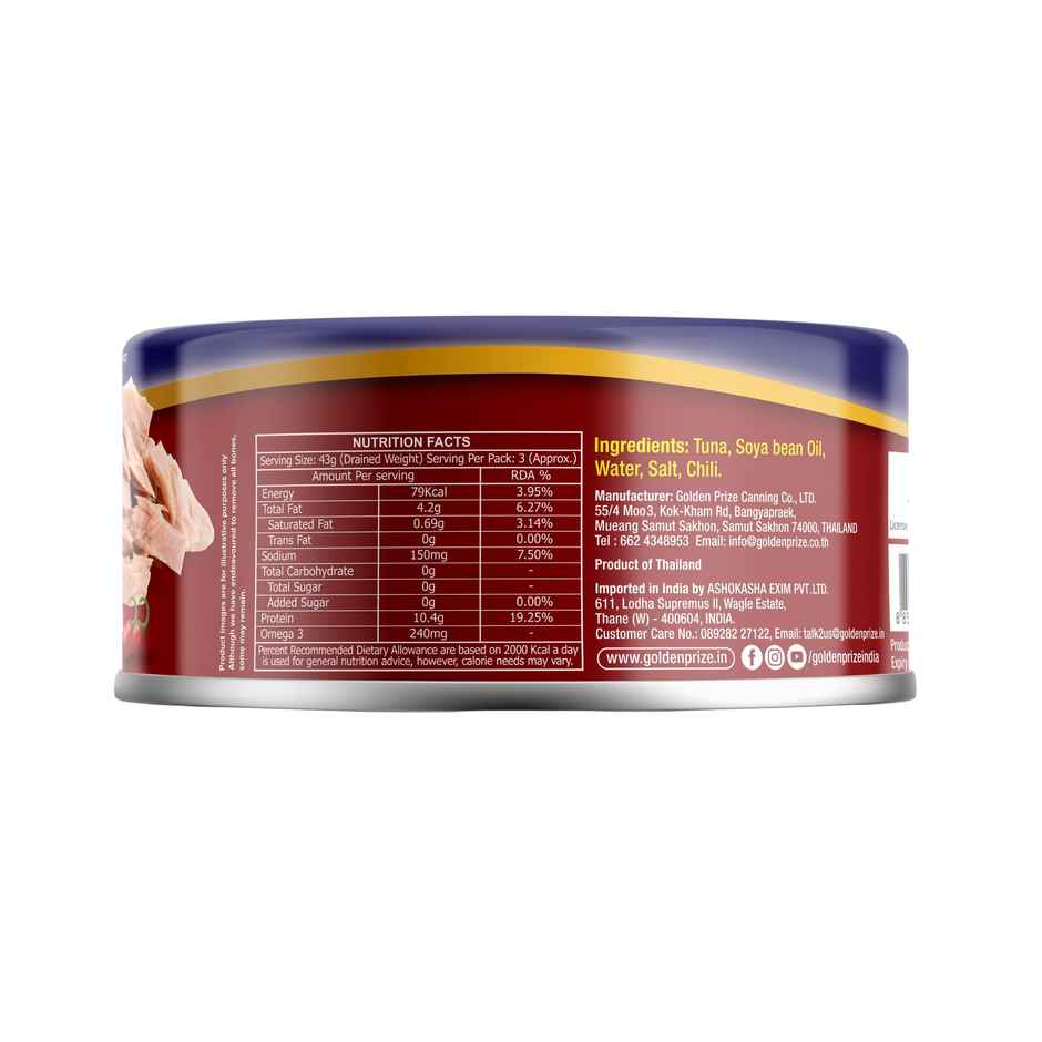 Golden Prize Tuna Sandwich Flakes In Oil With Red Chili