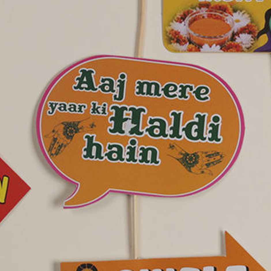 Oye Happy Haldi Party Props