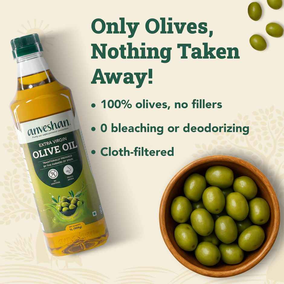 Anveshan Extra Virgin Olive Oil | Pet Bottle | Cold Pressed Extraction