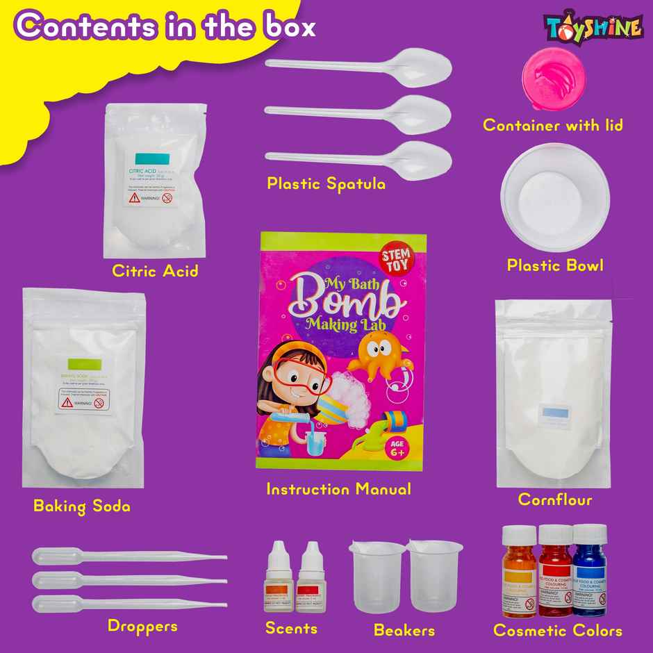Toyshine Bath Bomb Making Lab - Diy Science Kit for Creative Fun | Ages 6+