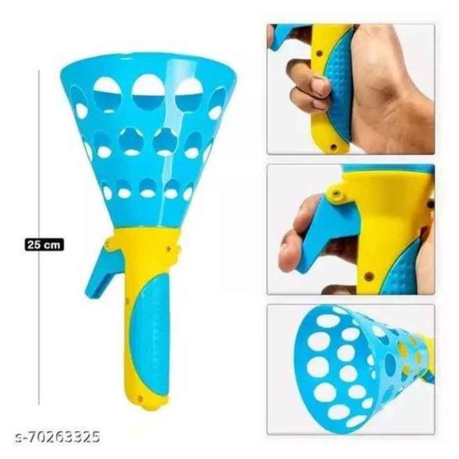 Wembley Click And Catch Twin Ball Launcher Game With 3 Balls Indoor Outdoor Toy Set - Assorted