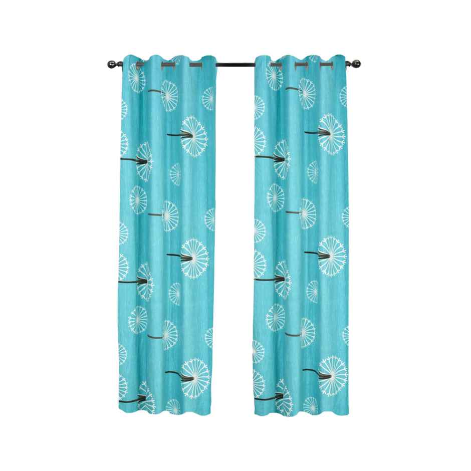 BAY6 Microfiber Cotton Door Curtains - Set of 2 - (8x4 ft) - Light Blue