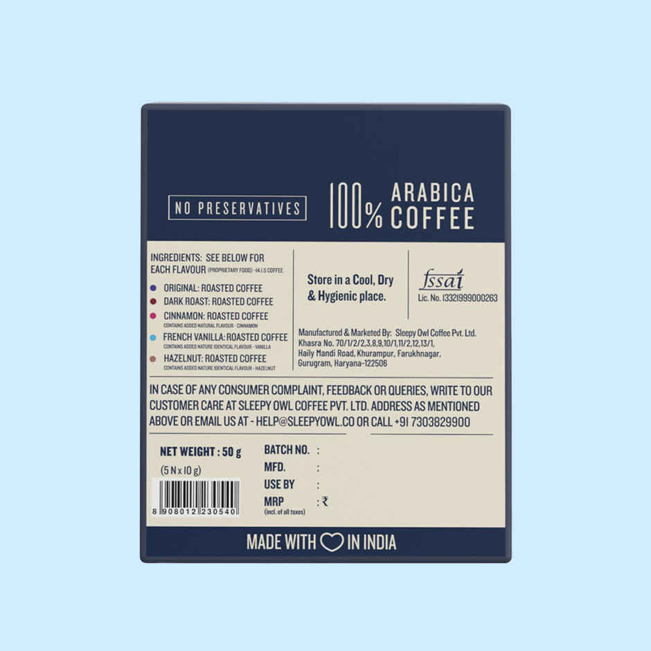 Sleepy Owl Assorted Hot Brew Coffee Bags