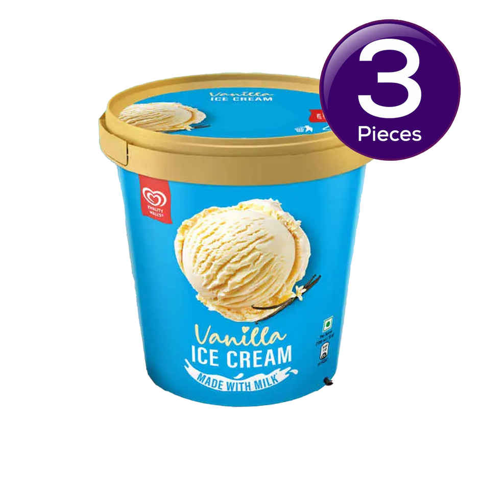 Kwality Wall's Vanilla Ice Cream Tub Combo