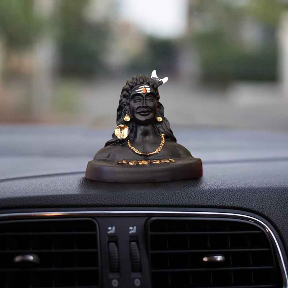 Tied Ribbons Small Adiyogi Statue Shiva Idol Showpiece | 7 cm