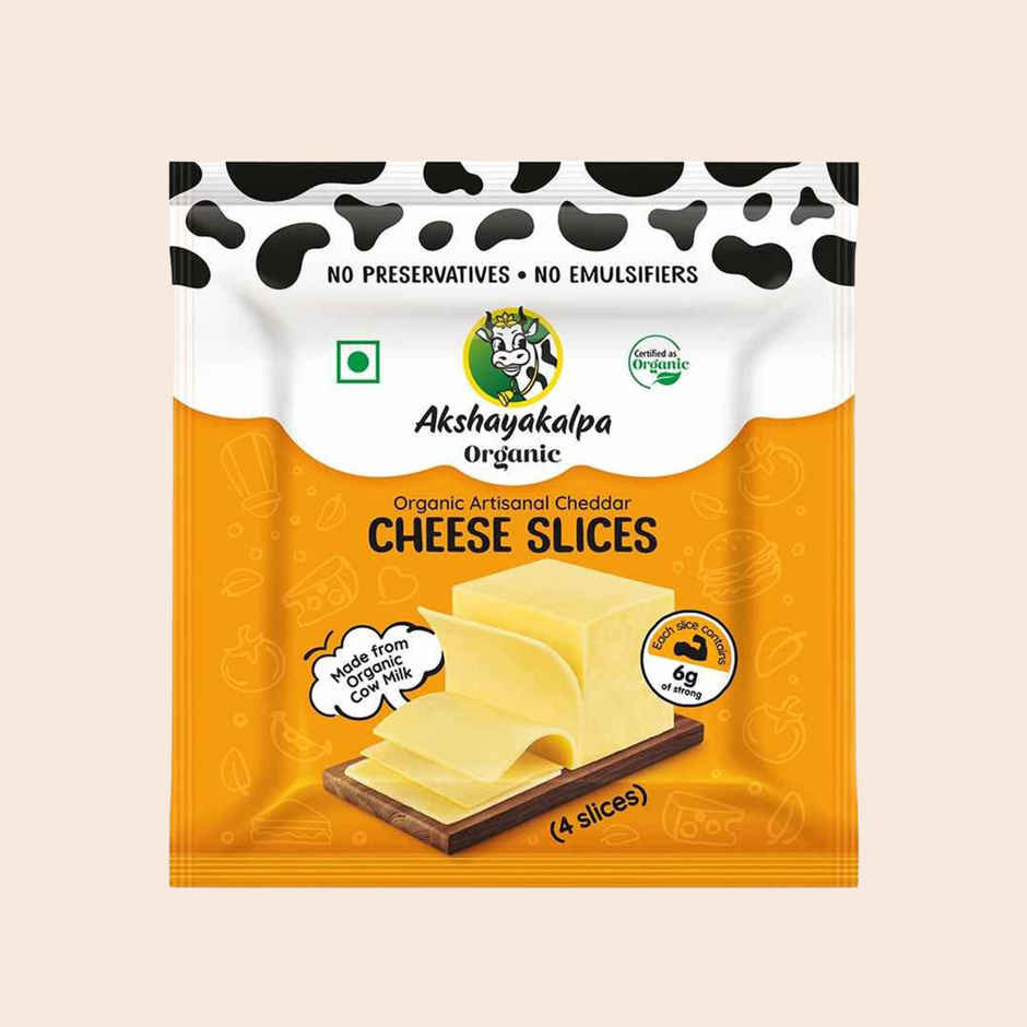 Akshayakalpa Organic Artisanal Cheddar Cheese Slices