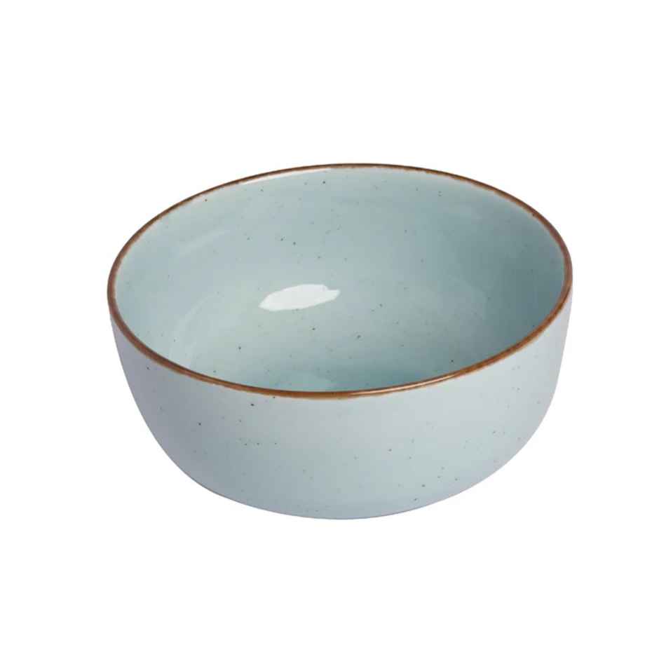 BAY6 Minto Series Round Melamine Serving Bowl -5.5"-Blue Speckle -Set of 2
