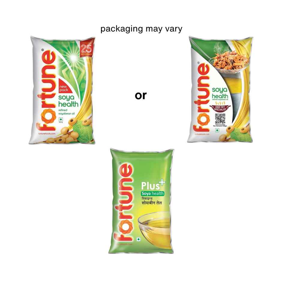 Fortune Soya Health Refined Soybean Oil | Pouch Combo