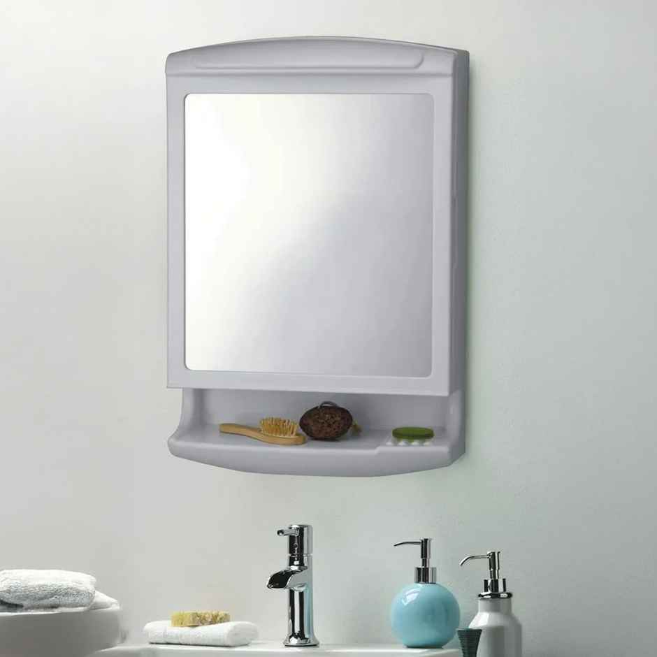 Cipla Plast Pride Plastic Bathroom Mirror Cabinet White