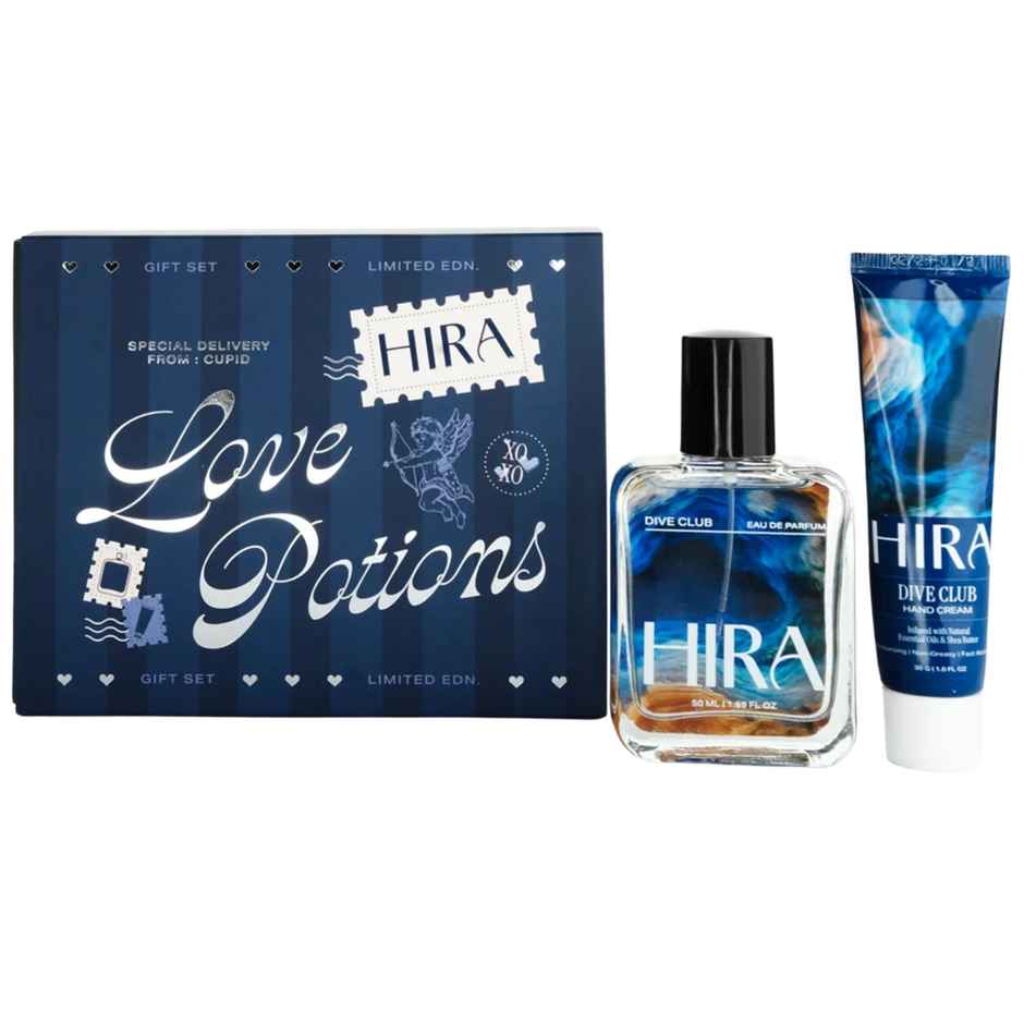 HIRA Men's Perfume & Hand Cream Gift Box | Dive Club Love Potions Edition | Gift for Him