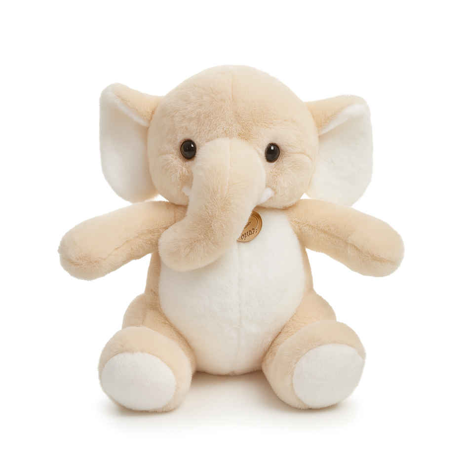 Spanker Elephant Soft Toy Cute Plush for Nursery | Cream - 27 cm