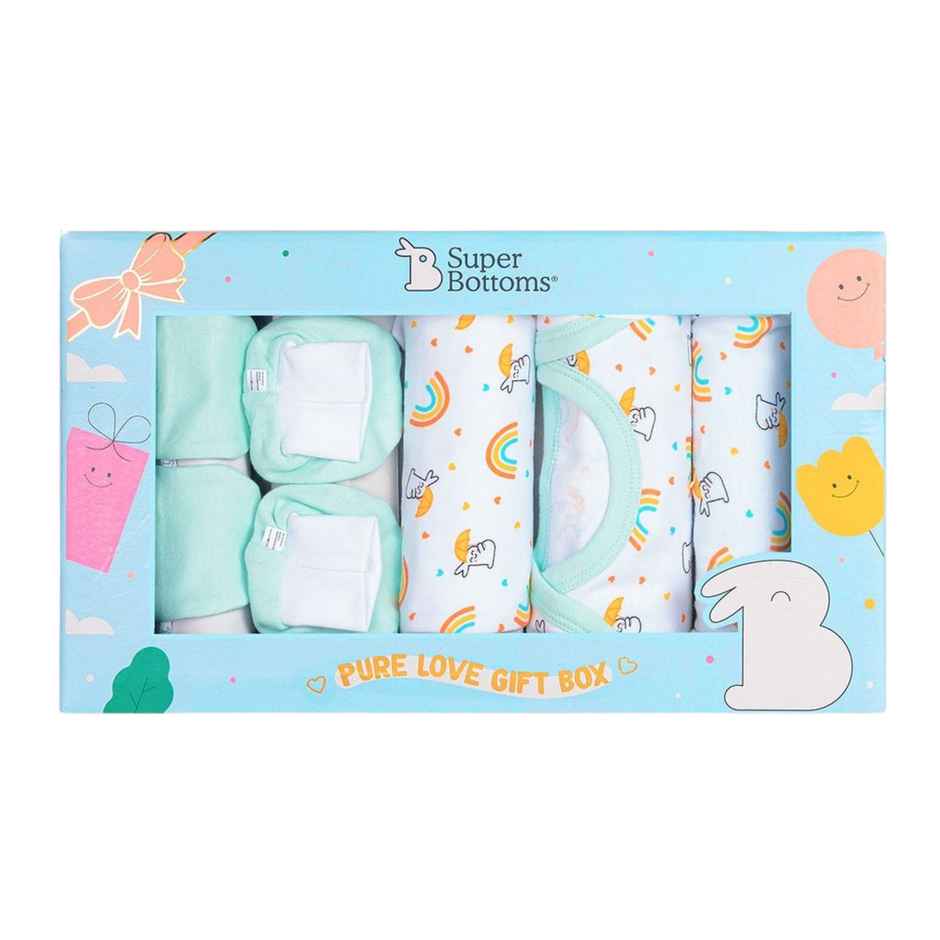 SuperBottoms Pure Love Gift Set For Newborn (0-6 Months) Boys & Girls