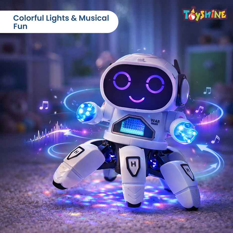 Toyshine Bot Pioneer Dancing Robot Toy For Boys & Girls | White