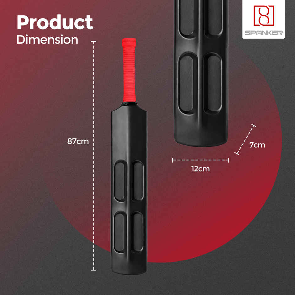 Spanker Sports Plastic Scoop Cricket Bat for Kids, Lightweight Soft Ball Practice Bat