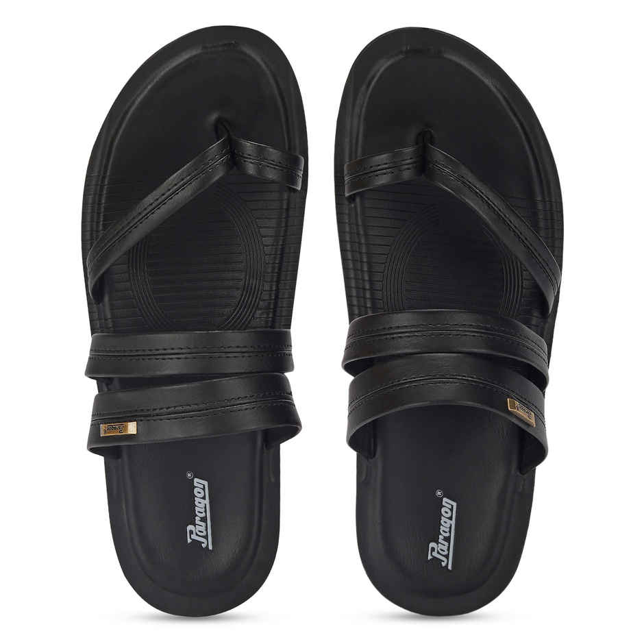 Paragon Men's Black Pu Sandals PUK2224G UK 10