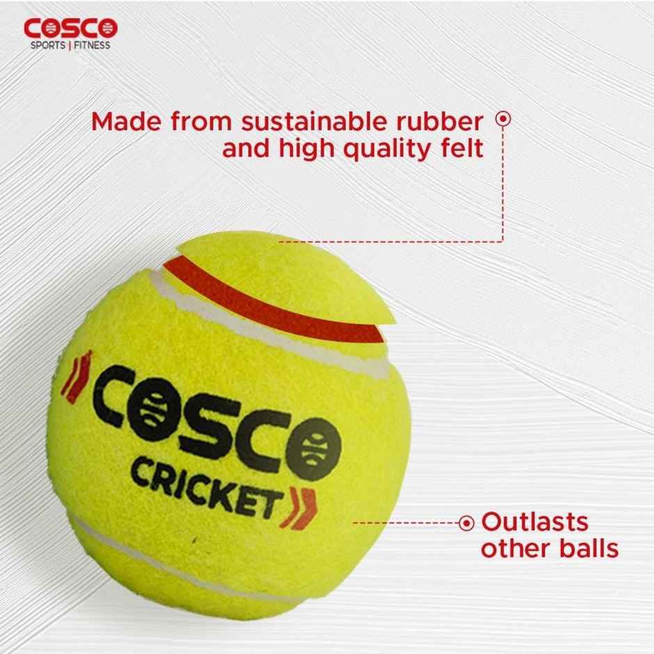 Cosco Cricket Light weight Tennis Ball, pack of 3
