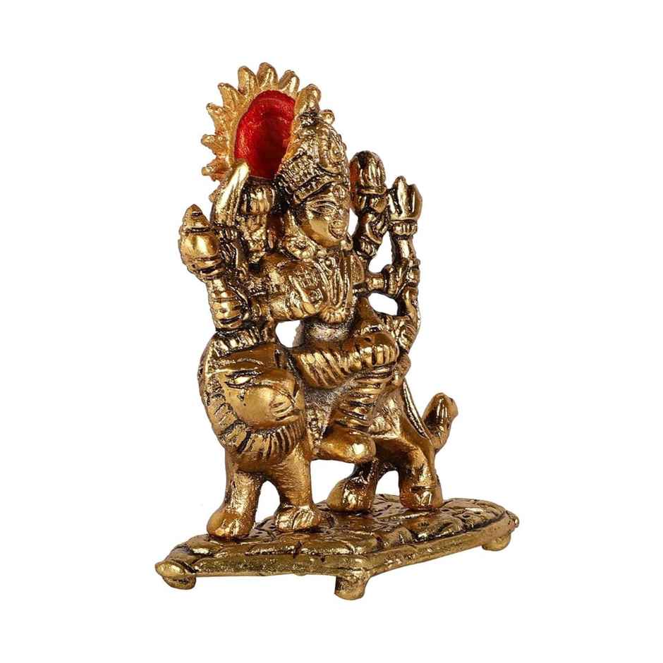Sherawali Maa Idol in Gold Polish Small Size | Devnidhi
