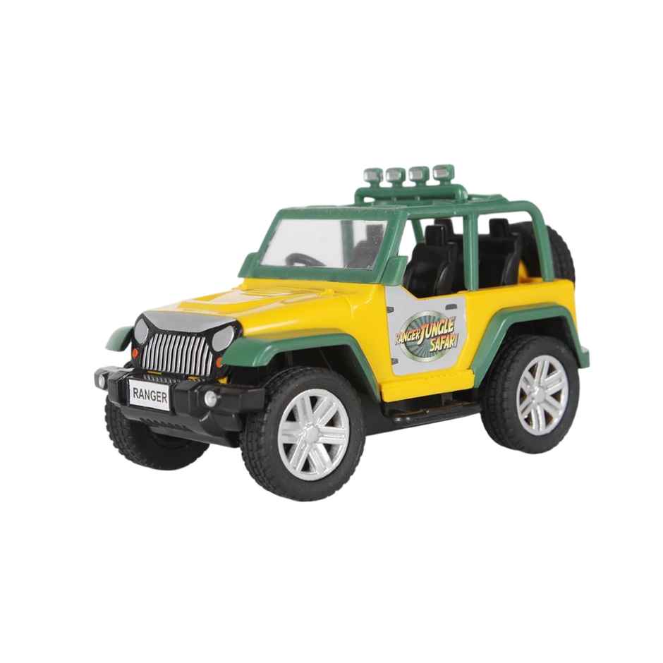 Centy Ranger Jungle Safari Pull Back Toy Off Roader Car for 3Y+ Green Colour