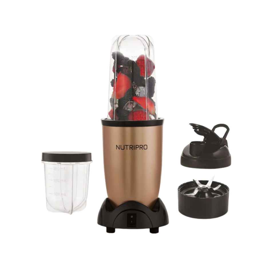 NUTRIPRO Nutri Blender Juicer Mixer Grinder 500W- 2 Jars & 1 Blade | Gold