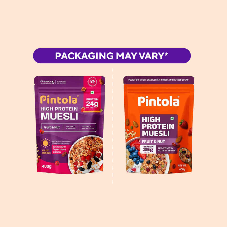 Pintola 25g High Protein Muesli - Fruit - Nut - Naturally Sweetened