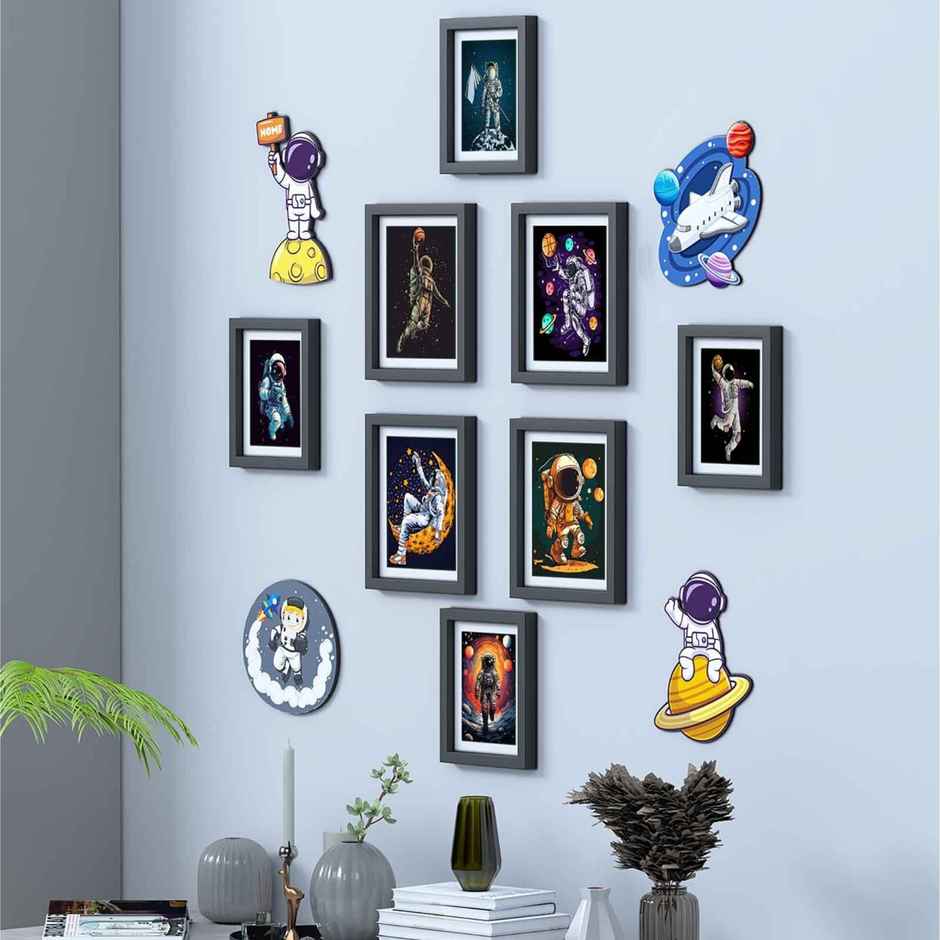 Casacraft by Pepperfry Modern Multicolour MDF Set of 8 Collage Photo Frames