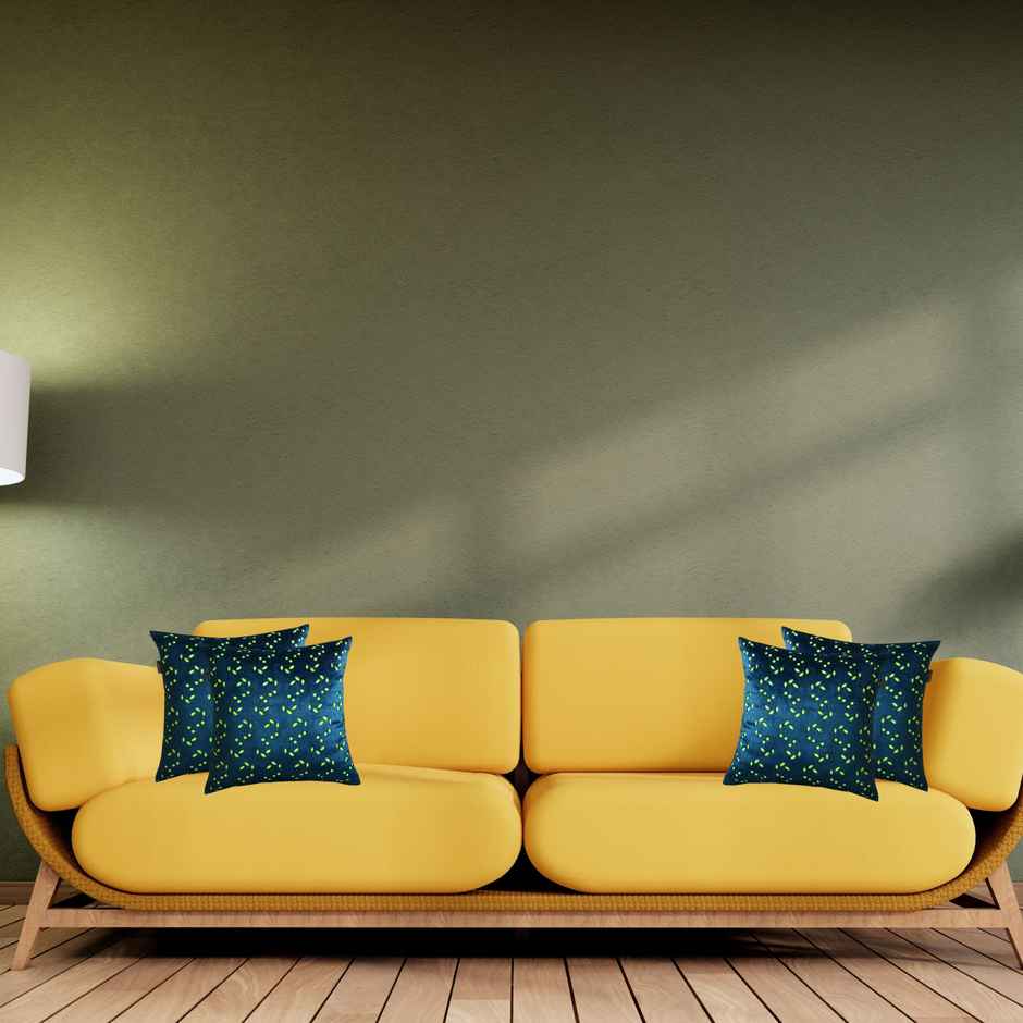 Lushomes Velvet Cushion Covers - Blue | 16 x 16 inch