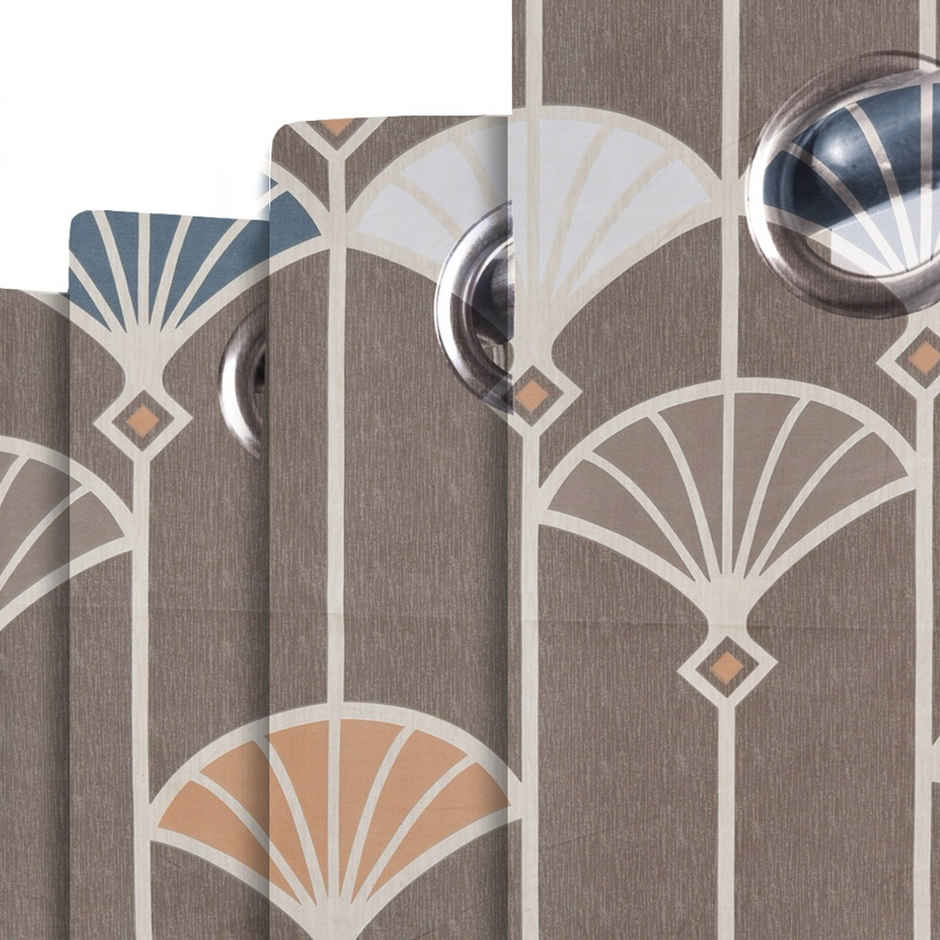 BAY6 Polyester Long Door Curtains | Set of 2 | 9x4 ft | Multicolor