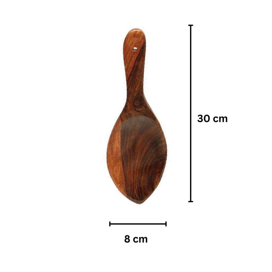 Petals Wooden Cooking Serving Spoon Spatula Rice Server | 25cm