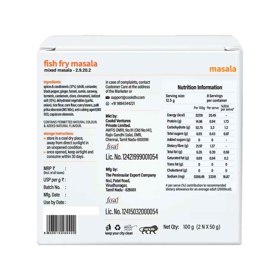 Cookd Fish Fry Masala | Ready to Cook Spice Mix