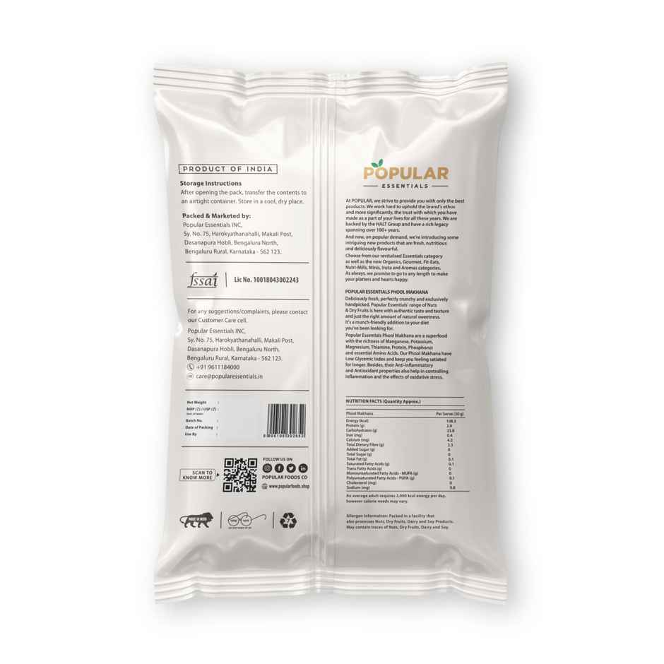 Popular Essentials Phool Makhana (Jumbo Size)