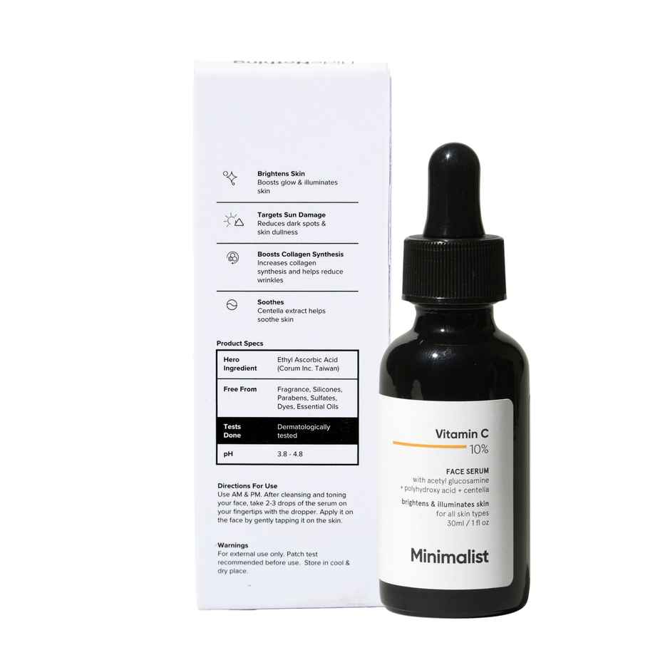Minimalist 10% Vitamin C Brightening & Hydrating Face Serum