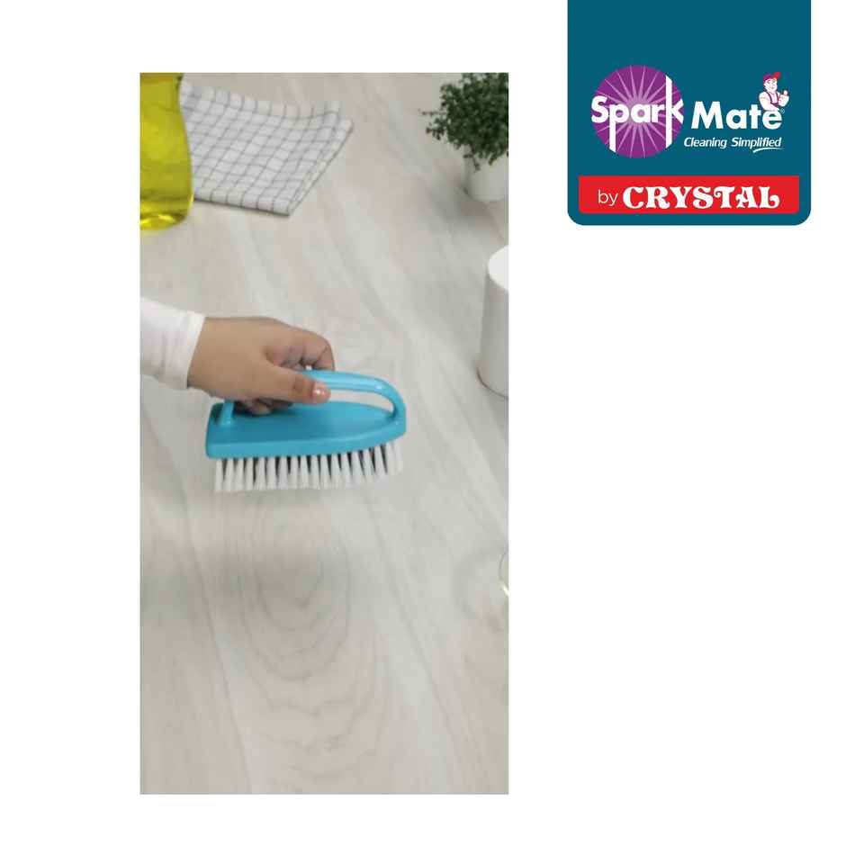 Sparkmate By Crystal Iron Shape Cloth Cleaning Brush With Easy Grip Handle | Assorted
