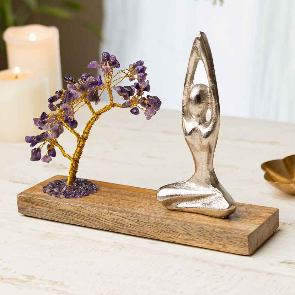Ritualistic Namaste Crystal Tree - Amethyst