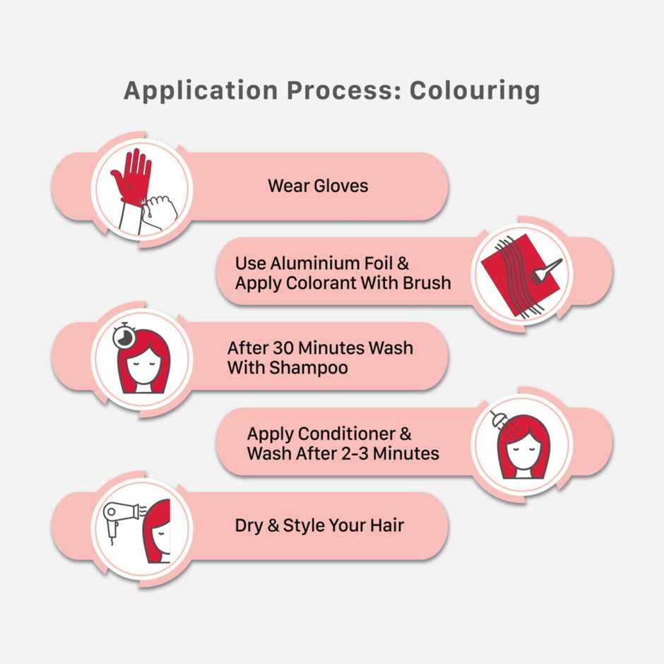 Streax Hair Colour Highlighting Kit Plum Purple For Women