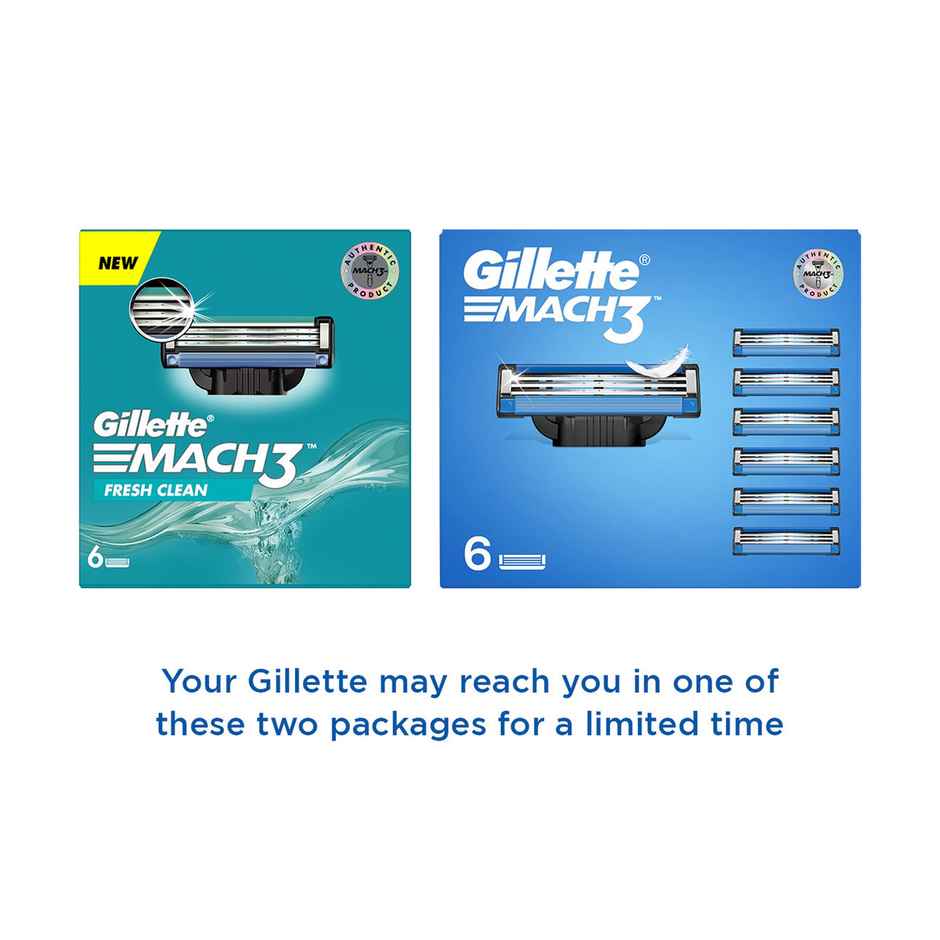 Gillette Mach3 Shaving Blades For Men (6 Cartridges)