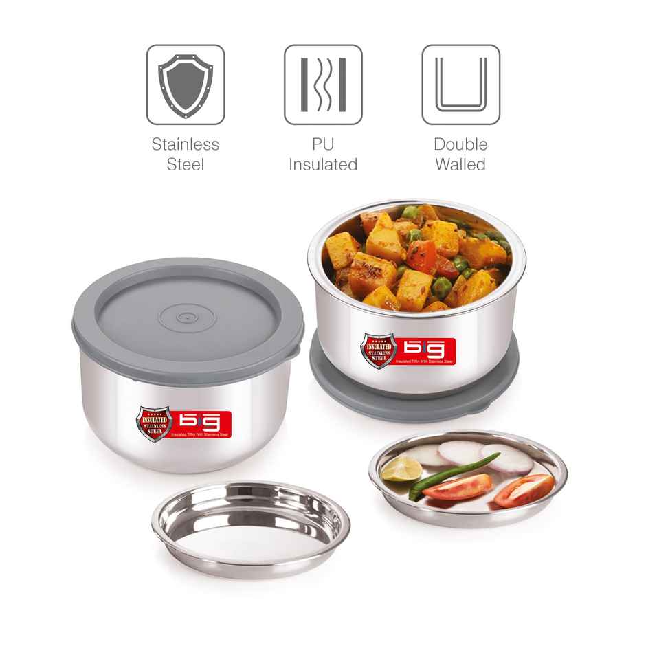 Big Inox Bento Stainless Steel Container Green