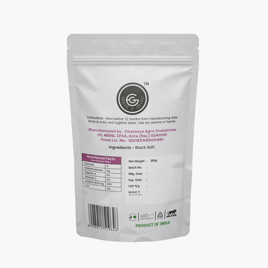 Grade N Grind Black Salt Kala Namak