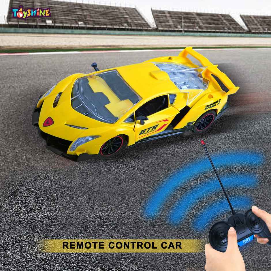 Toyshine 1:18 RC Fast Racing Car With Rechargeable Battery | Yellow