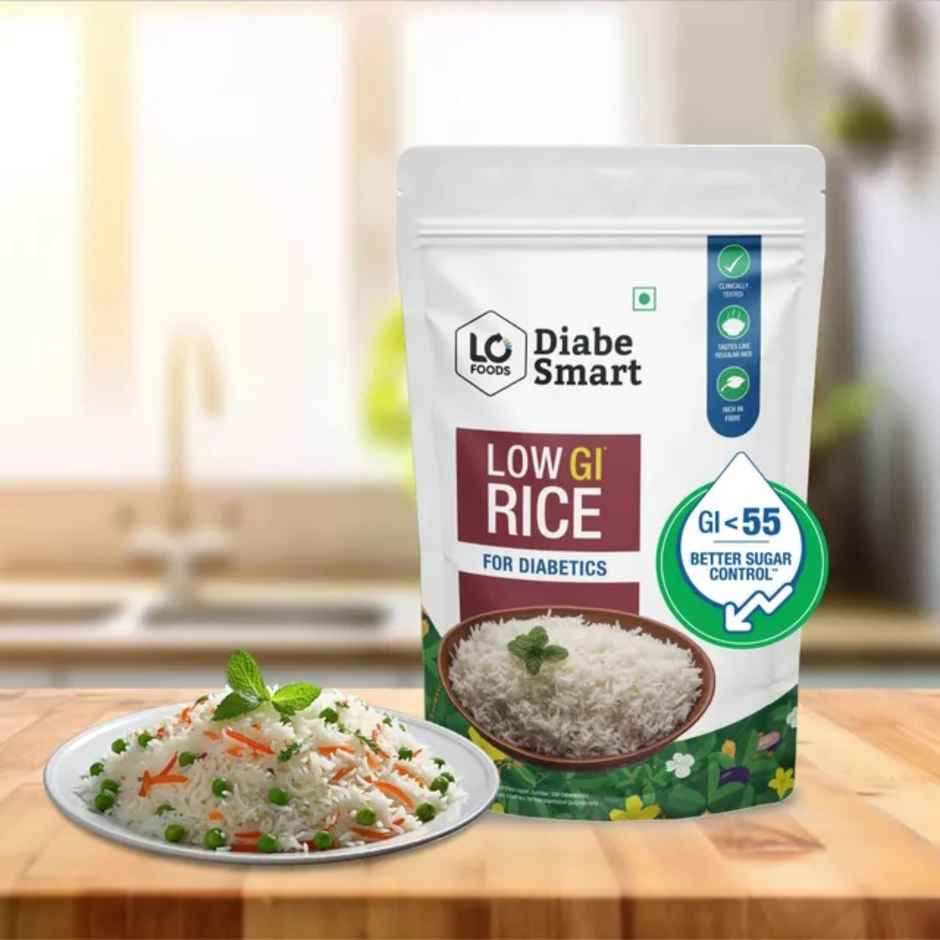 DiabeSmart Low GI Rice - Sona Masoori Diabetic Care White Rice for Sugar Control