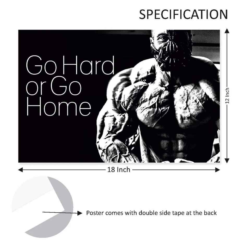 Paper Plane Design Motivational Gym Workout Posters For Wall | Size 12 x 18 Inch | D4