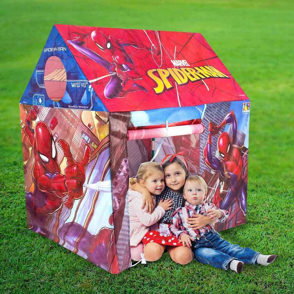Itoys Marvel Spiderman Theme Jumbo Size Home Pretend Play House Tent For Kids Girls And Boys