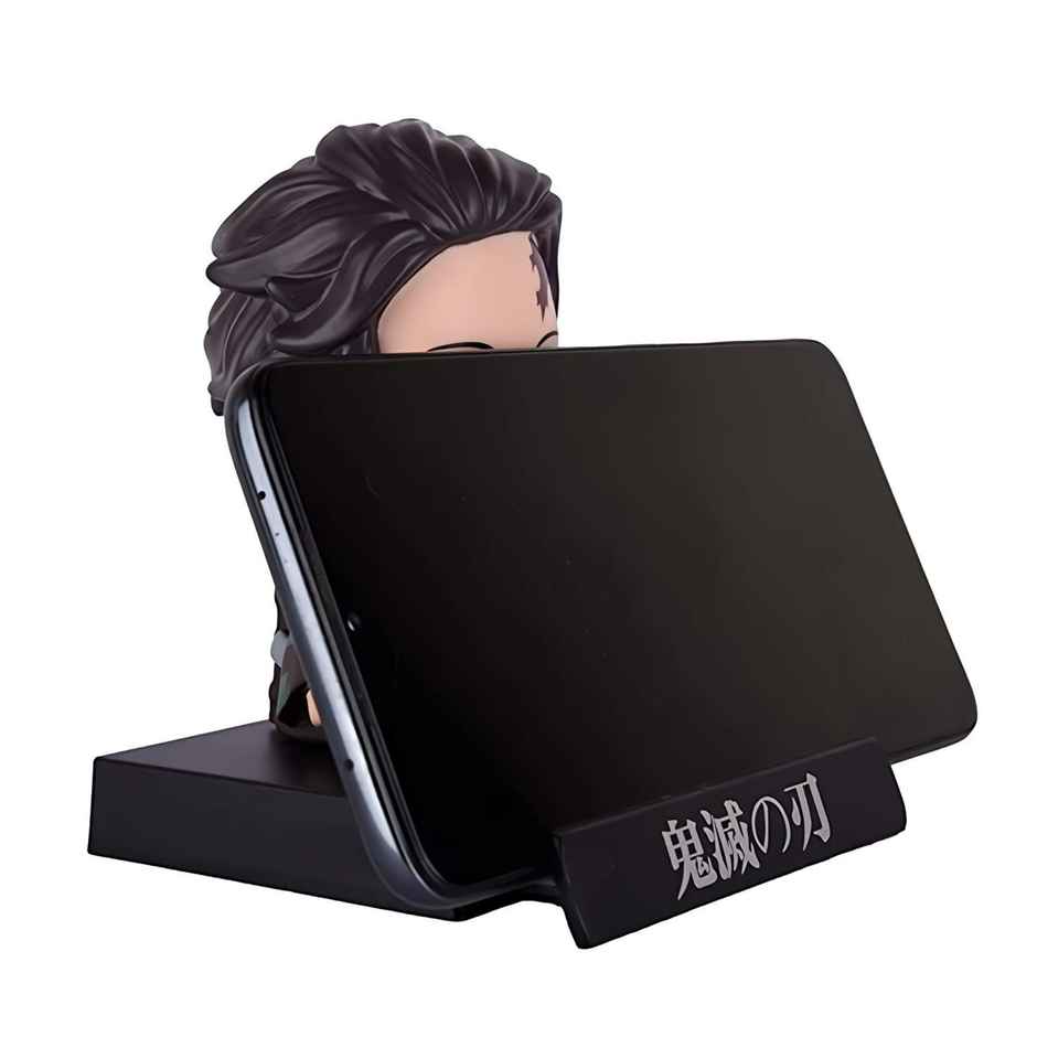Riderevamp Tanjiro Demon Slayer Ninja Bobblehead With Mobile Holder For Car Dashboard